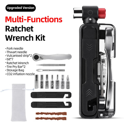 WEST BIKING Portable Ratchet Wrench Kit Multifunction Bicycle Tools 14 In 1 Multitool Set Tyre Lever MTB Road Bike Gadgets