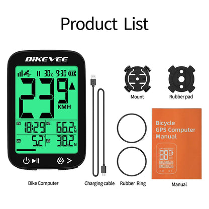 LCD Digital Display Wireless GPS Bike Computer