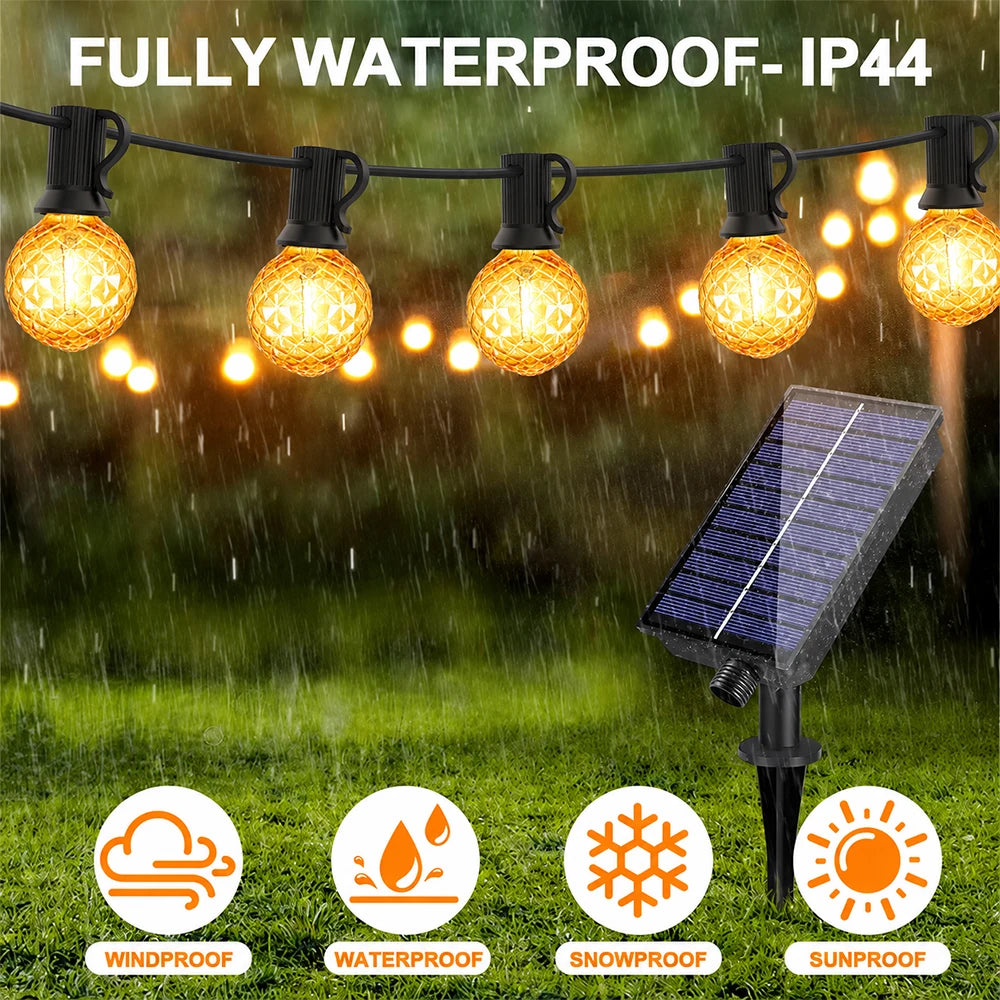 Diamond Shaped Plastic Outdoor Solar String Light