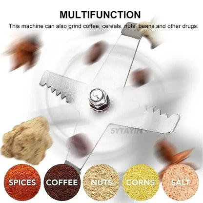 Electric Multipurpose Grinder Portable Coffee Grinder Automatic Spices Mill Household Stainless Steel Grinder With handle