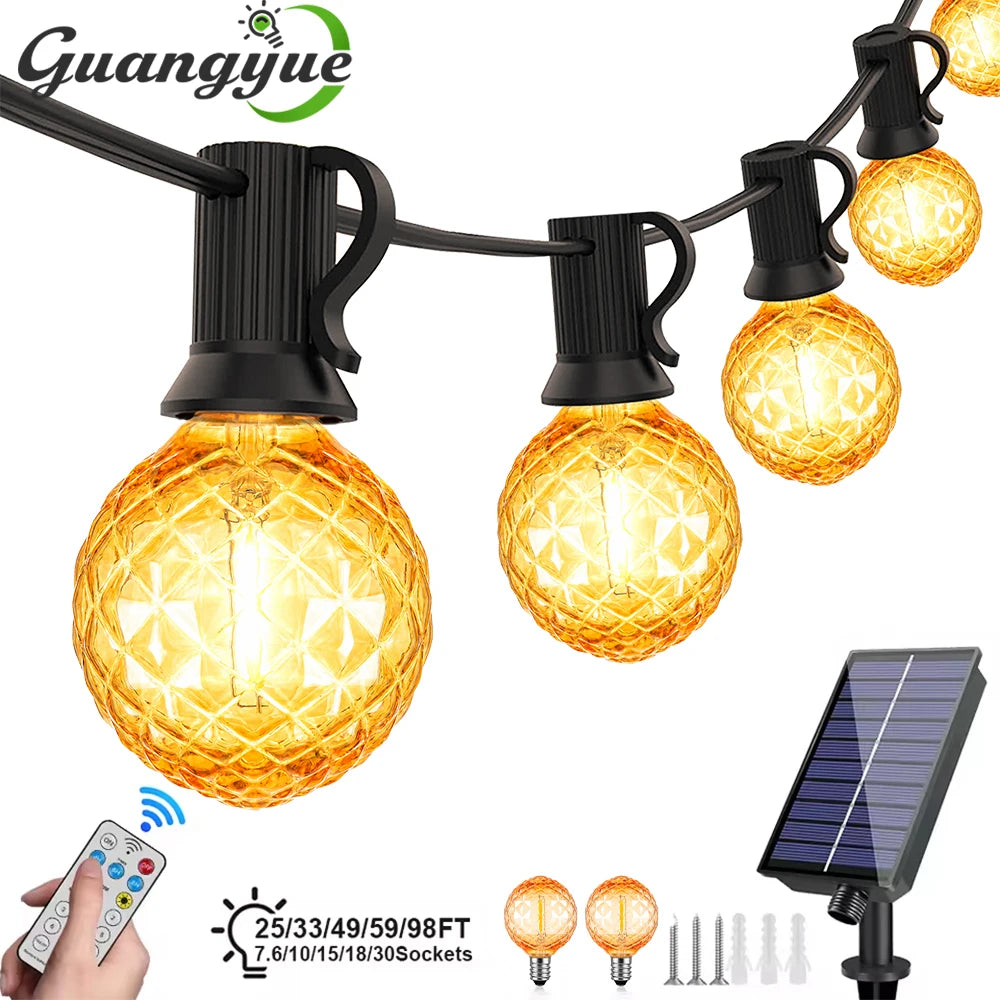 Diamond Shaped Plastic Outdoor Solar String Light