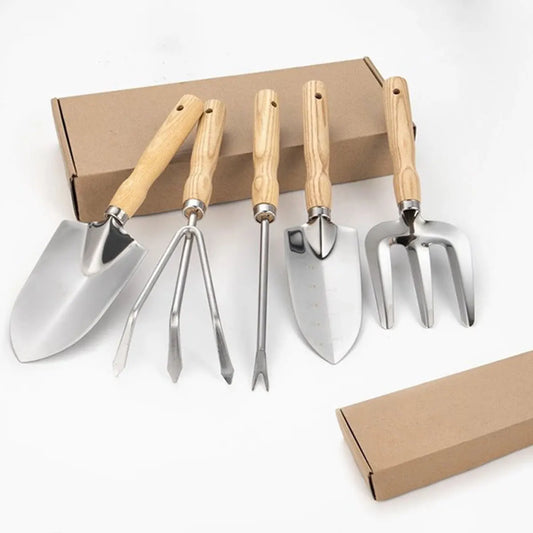Professional 5 Piece Gardening Tools Set Stainless Steel