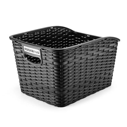 ROCKBROS Rear Bike Basket Large Capacity With Telescopic Cover