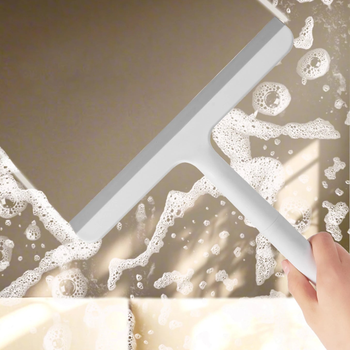 Silicone Squeegee with Plastic Handle Dual Blade
