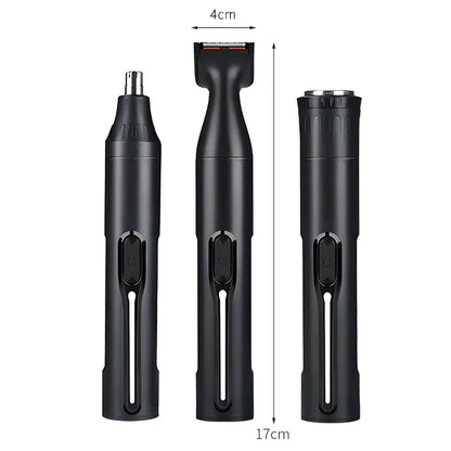 Professional Grooming Kit, USB Rechargeable Nose & Ear Hair Trimmer, Beard and Eyebrow Razor, Men'S Personal Care Tools 4 in 1
