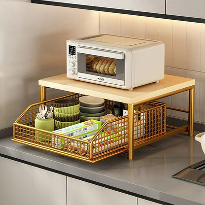 Kitchen Countertop Organizer – Multi-Use Shelf for Microwave