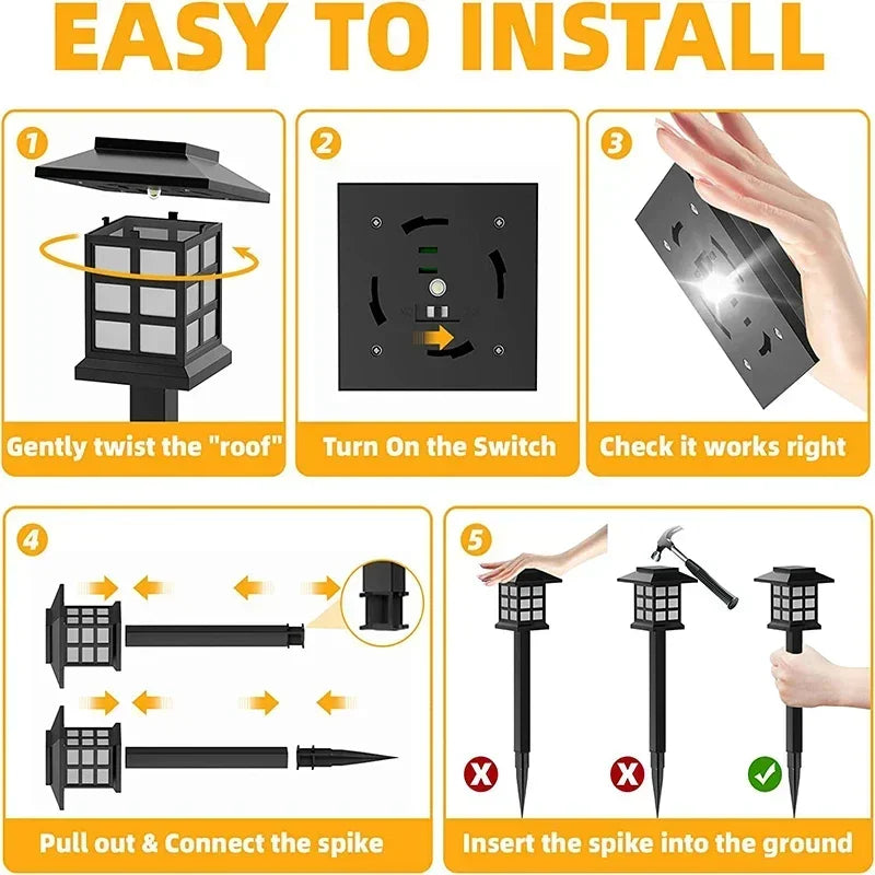 6pc Solar waterproof marker lights