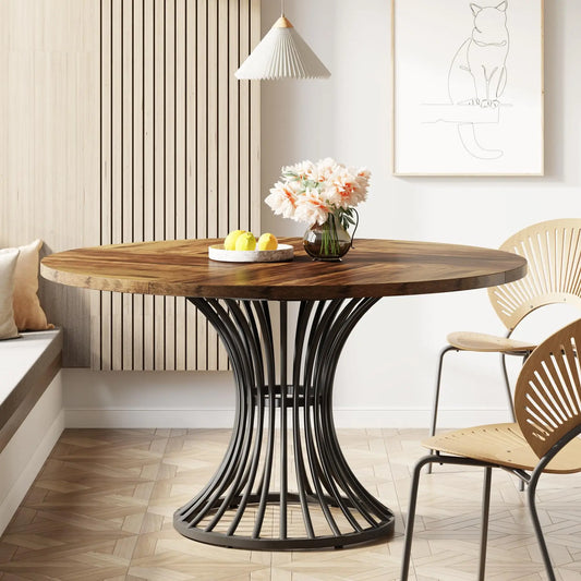 Tribesigns 47" Round Dining Table, Seats 4-6