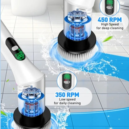 Electric Spin Scrubber 9 in 1 Cordless Cleaning Brush