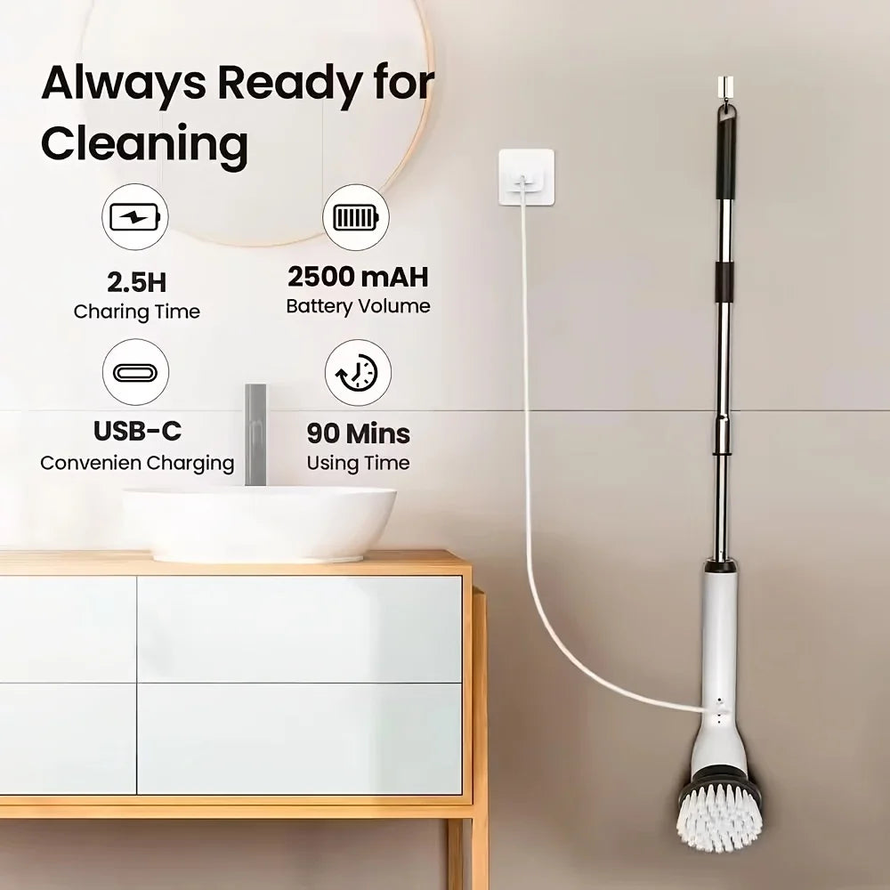 9-in-1 USB Rechargeable Electric Cleaning Brush