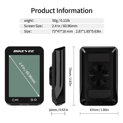 LCD Digital Display Wireless GPS Bike Computer