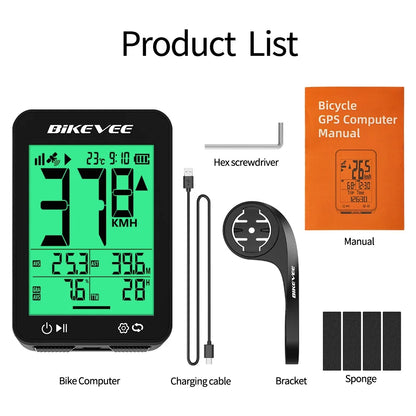LCD Digital Display Wireless GPS Bike Computer