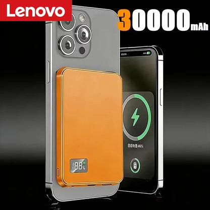 Lenovo 500000mAh Magnetic Power Bank PD22.5W Super Fast Charging Portable External Battery for Magsafe For Iphone Samsung Huawei