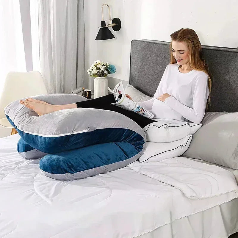 Pregnant Stuffed Body Pillow Washable Large Memory Foam Sleeping Leg Pillow Women Pressure Relief Cushion Breathable Bed Rest