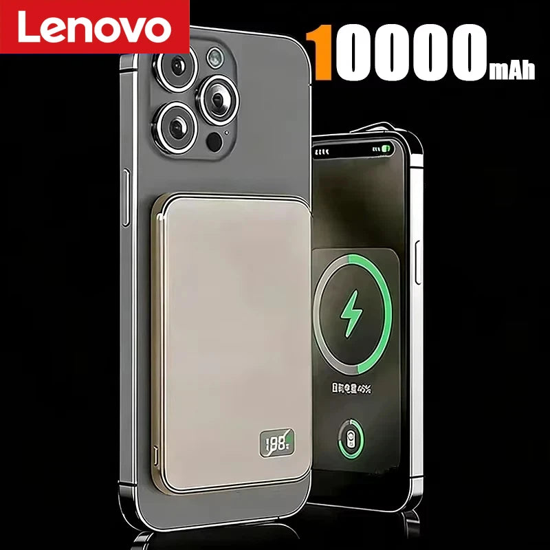 Lenovo 500000mAh Magnetic Power Bank PD22.5W Super Fast Charging Portable External Battery for Magsafe For Iphone Samsung Huawei