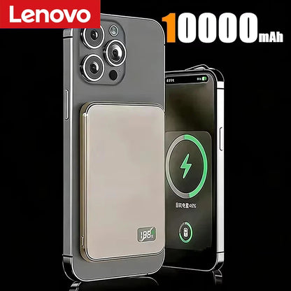 Lenovo 500000mAh Magnetic Power Bank PD22.5W Super Fast Charging Portable External Battery for Magsafe For Iphone Samsung Huawei