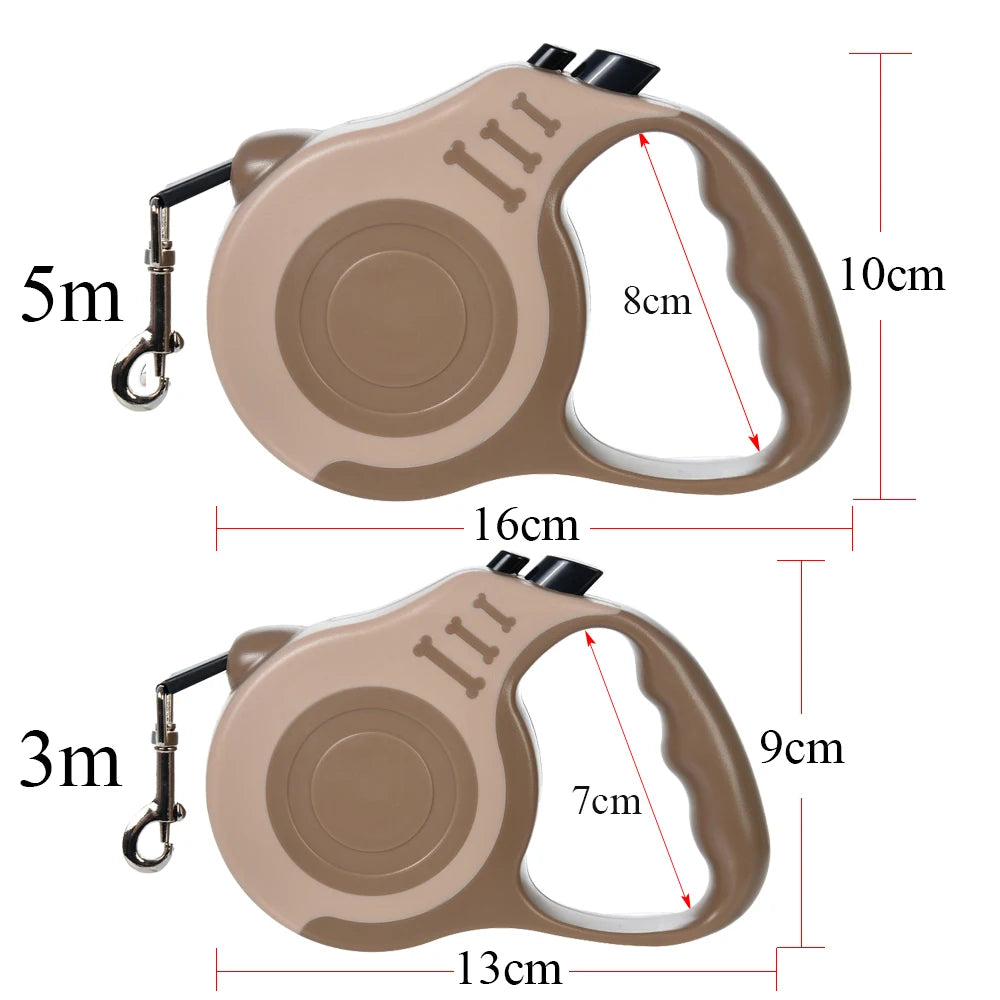 5m retractable nylon pet leash