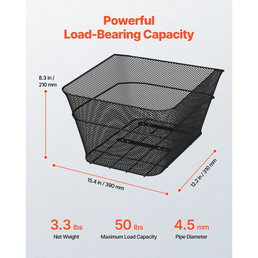 SucceBuy Rear Bike Basket
