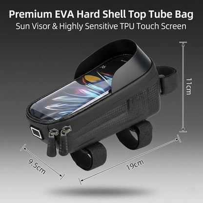 Touchscreen Bike Top Tube Bag