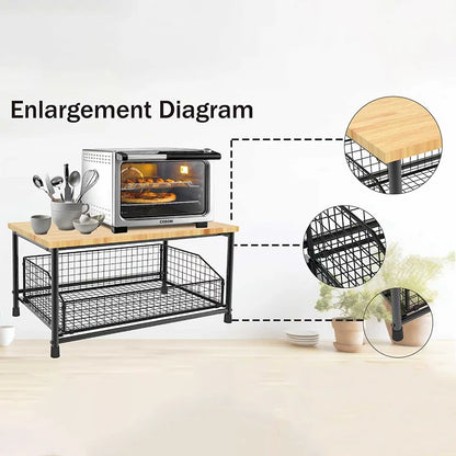Kitchen Countertop Organizer – Multi-Use Shelf for Microwave