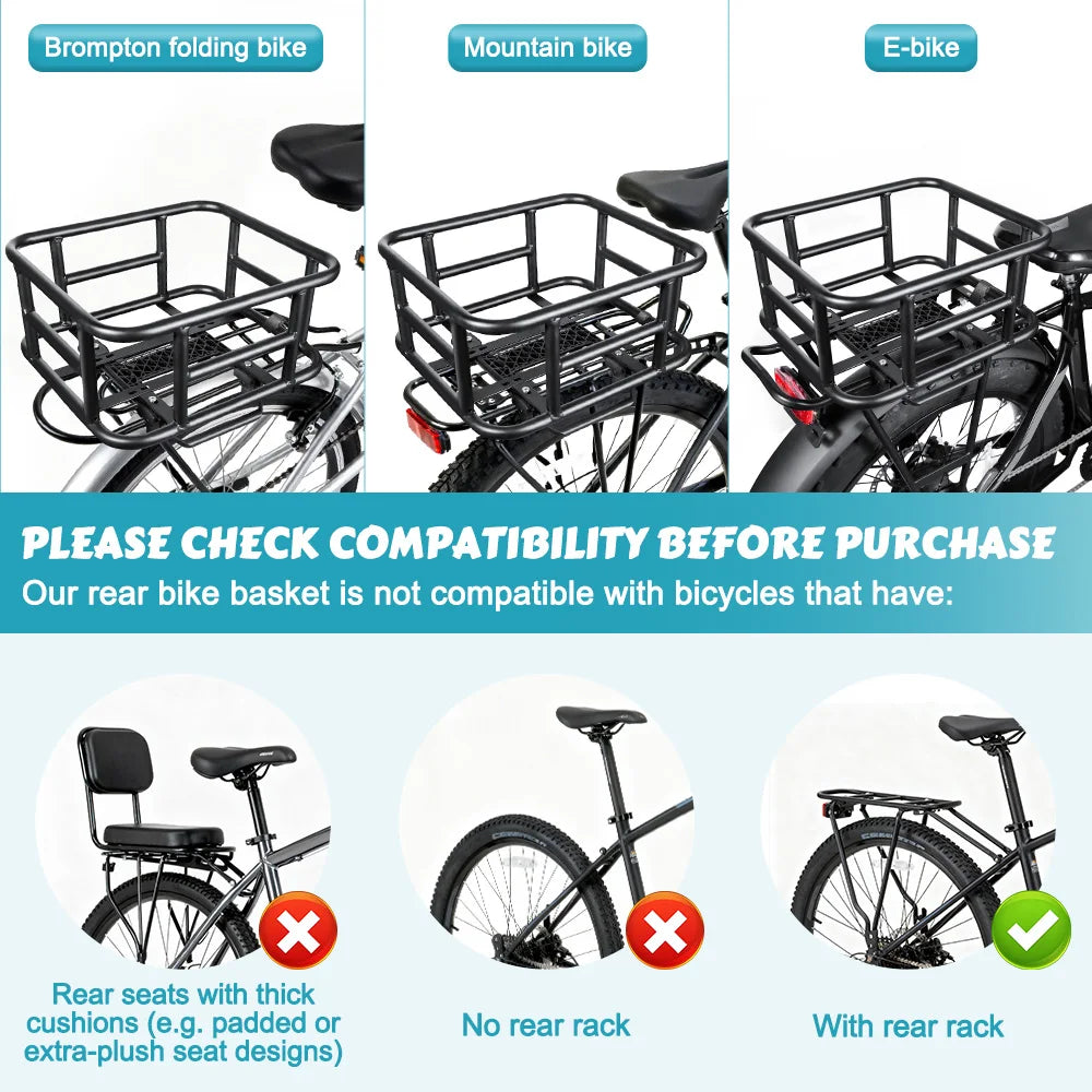 Quick Release Rear Mount E bike Rack