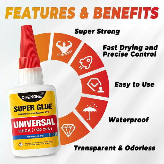 Super Shoe Glue, Professional Grade Repair Adhesive for Sneakers, Boots, Heels & Soles, Waterproof & Flexible Cyanoacrylate Glue