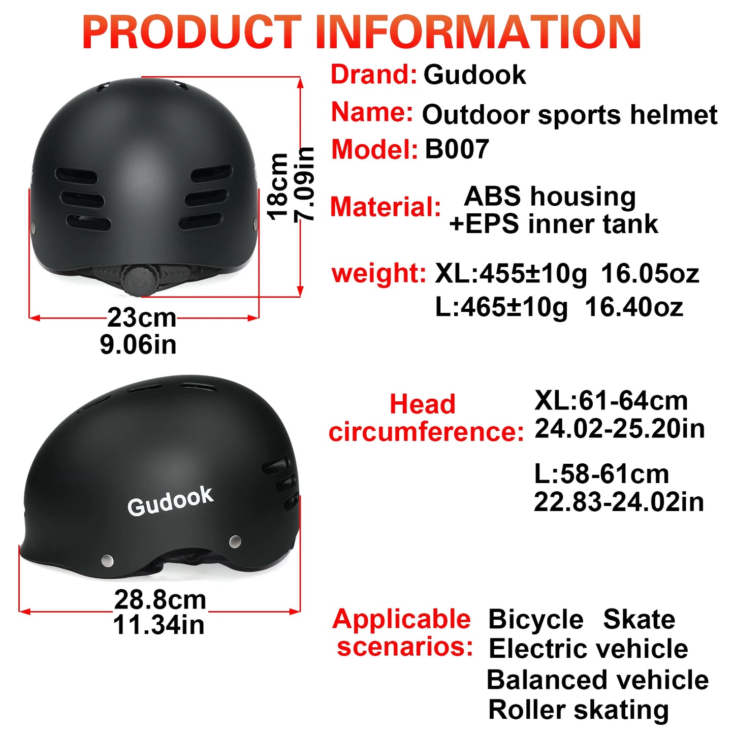Adult Bike Helmet for Bicycle- Skating -Skateboard