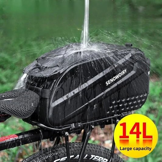 10/14L Bike Camel Bag Large Capacity Waterproof Foldable Rear MTB Shoulder Strap Universal Cycling Luggage Accessories