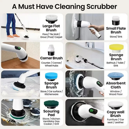 9-in-1 USB Rechargeable Electric Cleaning Brush
