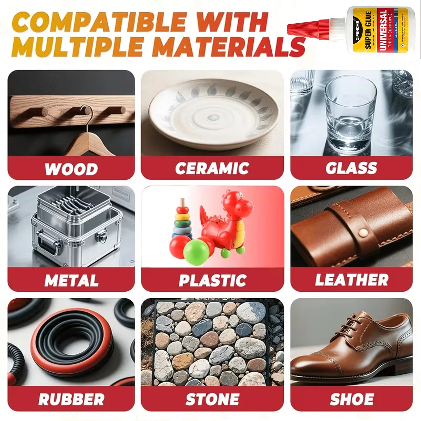 Super Shoe Glue, Professional Grade Repair Adhesive for Sneakers, Boots, Heels & Soles, Waterproof & Flexible Cyanoacrylate Glue