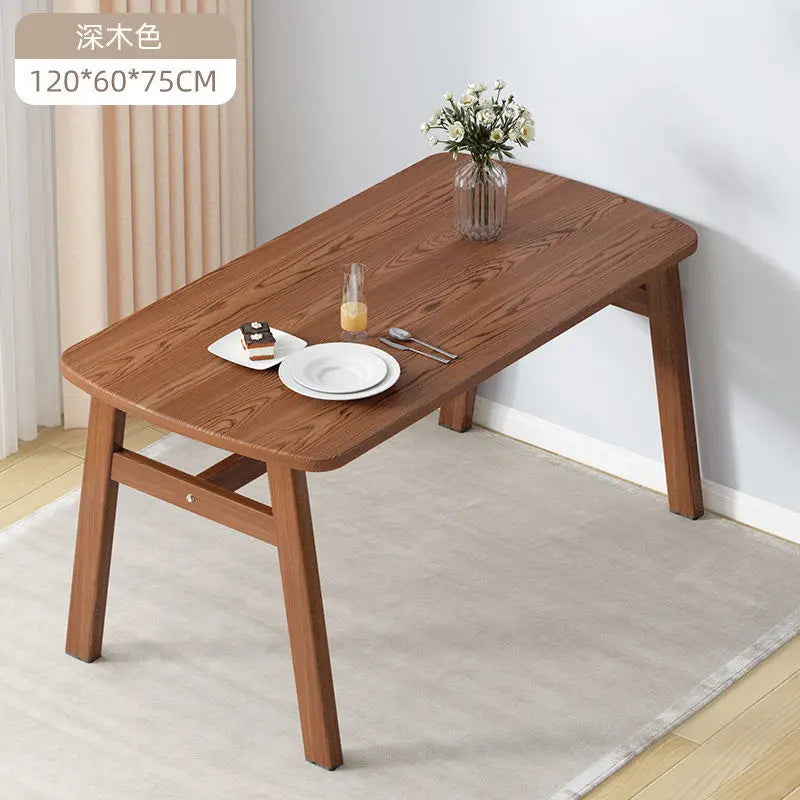Modern Minimalist Rectangular Dining Table 4 Seater Set Space Saving Extendable Folding Kitchen Dining Room Small Apartment
