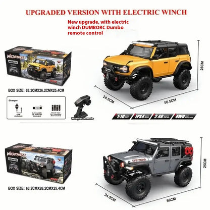 NEW Upgrades 2025 HB R001 Bronco with electric winch 1/10 4WD Remote Control Off-road Vehicle Electric Model RC Climbing
