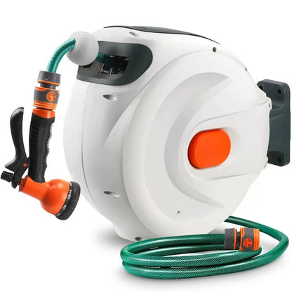 Retractable garden hose reel With 100' 1/2 hose