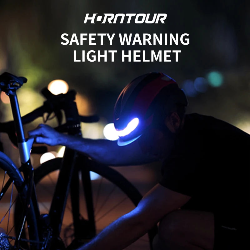 Adult Bike Helmets with Rechargeable LED Rear Light, Visor, Magnetic Goggles