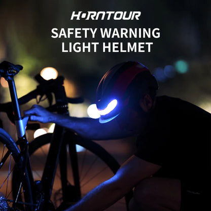 Adult Bike Helmets with Rechargeable LED Rear Light, Visor, Magnetic Goggles