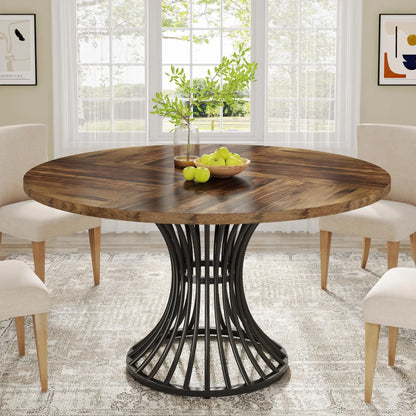 Tribesigns 47" Round Dining Table, Seats 4-6