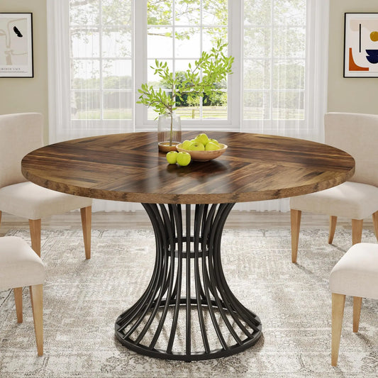 Tribesigns 47" Round Dining Table, Seats 4-6