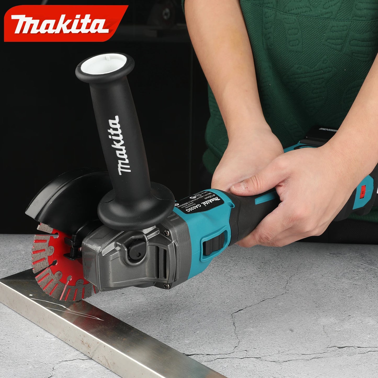 Angle Grinder, Makita, W/battery and access