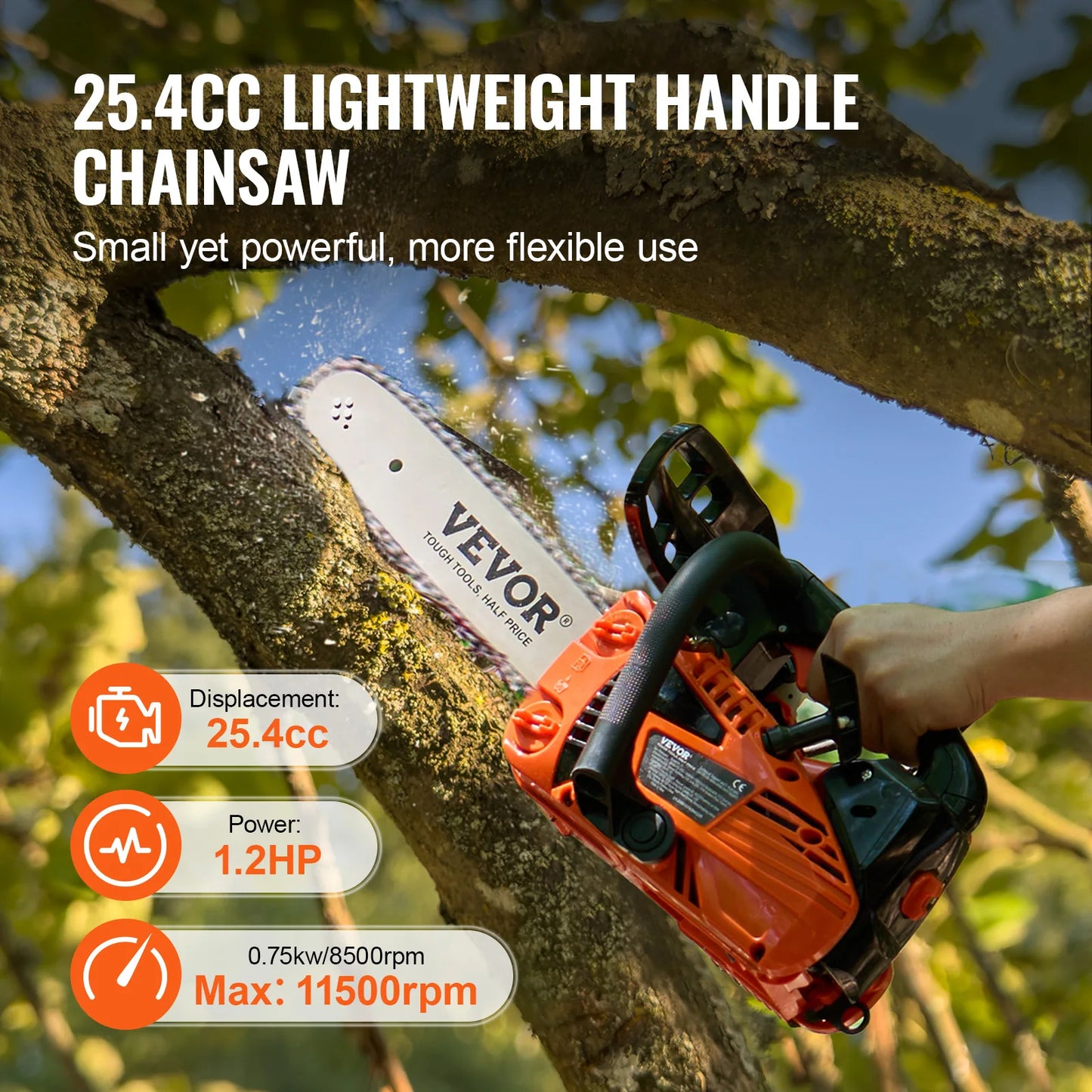 Gas Powered Liteweight Chainsaw