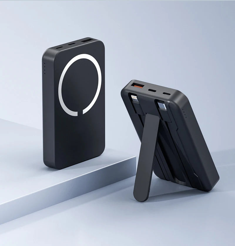 50000mAh Magnetic Power Bank for iPhone 15 14 13 22.5W 15W Fast Charging Wireless Powerbank With Cable Holder for Samsung Xiaomi