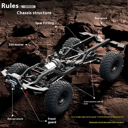 NEW Upgrades 2025 HB R001 Bronco with electric winch 1/10 4WD Remote Control Off-road Vehicle Electric Model RC Climbing