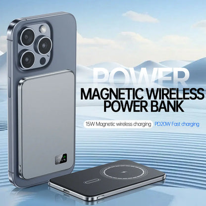 Lenovo 500000mAh Magnetic Power Bank PD22.5W Super Fast Charging Portable External Battery for Magsafe For Iphone Samsung Huawei